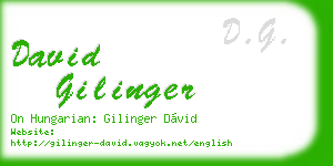 david gilinger business card